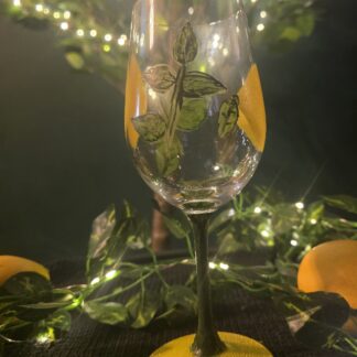 Lemon wine glass